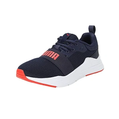 Abbildung von Puma Wired RUN JR Unisex Laufschuh Neutral für Kinder, Größe: 38, Peacoat/red Schuhe
