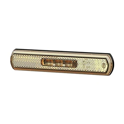 Abbildung von HELLA 2PS 013 300 181 Seitenmarkierungsleuchte Begrenzungsleuchte Anhänger Wohnwagen Shapeline Tech LED 12/24V geschraubt/Anbau Lichtscheibenfarbe: gelb Kabel: 450mm Stecker: AMP