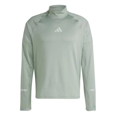 Abbildung von adidas Performance HIGH Visibility Halfzip Langarmshirt, Herren, Größe: Medium, Silgrn
