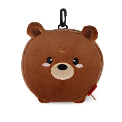 Abbildung von Legami Kuscheltier Reisekissen mit Schlafmaske Teddy Travel Buddy braun