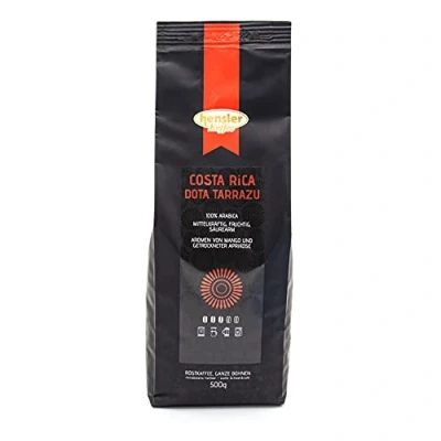Abbildung von Hensler Kaffee Costa Rica Dota Tarrazu, 100% Arabica Kaffeebohnen, für Vollautomaten, Filtermaschinen und Handfilter, mittelkräftig, vollaromatisch