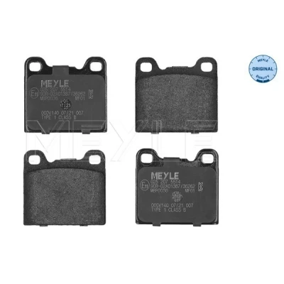 Abbildung von MEYLE 025 207 5514 Bremsbelagsatz ORIGINAL Quality Hinterachse exkl. Verschleißwarnkontakt mit Anti Quietsch Blech VOLVO: V70 I, 740 Kombi, 850 Kombi