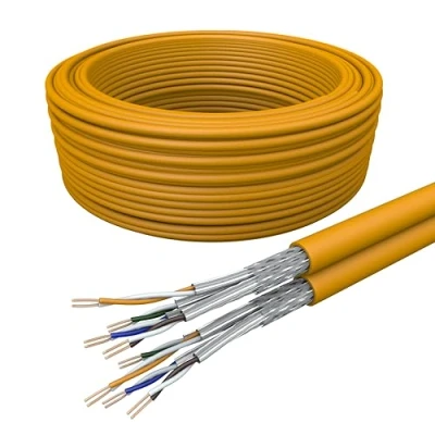 Abbildung von Draka Duplex Verlegekabel UC900 HS23, Cat 7, S/FTP, PiMF, LSZH, orange, 100m