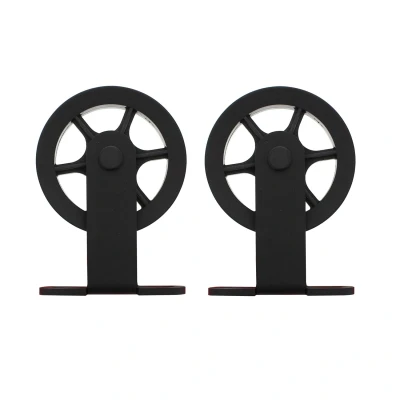 Abbildung von Intersteel 2er Set Hängerollen Wheel Top 170 mm mattschwarz