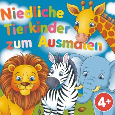 Abbildung von Niedliche Tierkinder zum ausmalen: Baby Tiere Ausmalbuch für kleine Entdecker ab 4 Jahren mit 50 faszinierenden Ausmalbildern