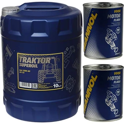 Abbildung von 10L MANNOL Motoröl Traktor Superoil API CD 15W 40 Motorspülung Motor Flush