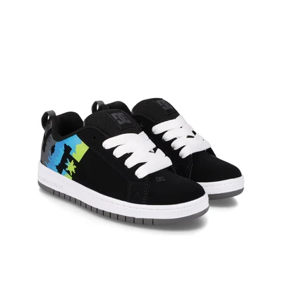 Abbildung von DC Shoes Graffik Sneaker low für Kinder, Größe: 34, Kmw black multi white Schuhe