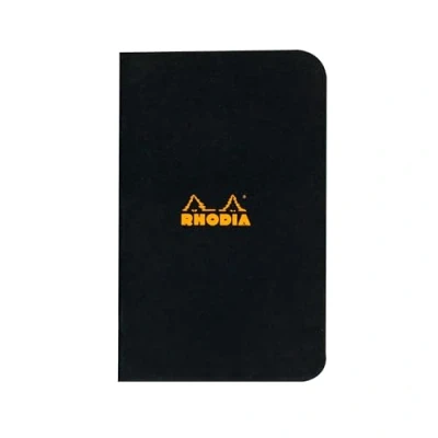 Abbildung von Rhodia 119159Cpack 20 Notizbücher schwarz 7,5 x 12 cm kleine Karos 48 Seiten helles weißes Papier 80 g/m Einband aus beschichtetem Karton, weich, robust und wasserdicht