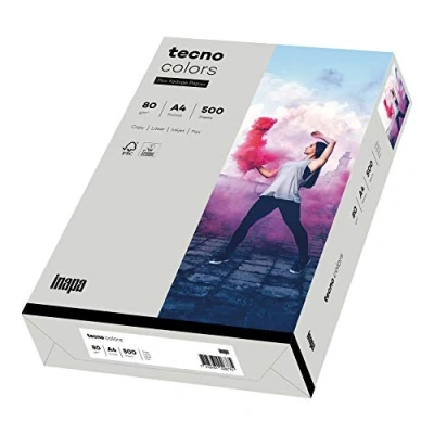 Abbildung von tecno Kopierpapier colors grau DIN A4 80 g/qm 500 Blatt