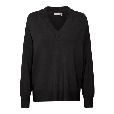 Abbildung von Fransa Frblume PU 15 Strickpullover, Damen, Größe: Medium, Black