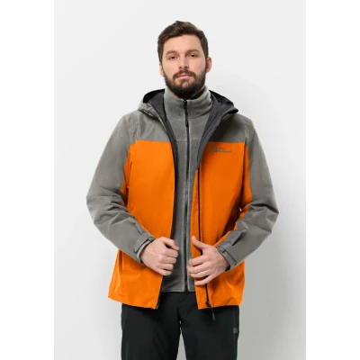 Abbildung von Jack Wolfskin Taubenberg 3IN1 Hardshelljacke, Herren, Größe: Medium, Blood orange