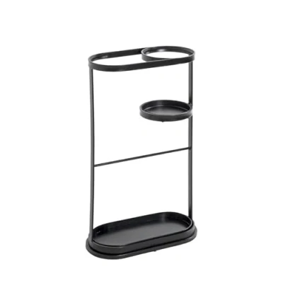 Abbildung von HAKU Möbel Schirmständer schwarz, Metall Maße: B 37 cm x H 60 T 18 cm, Style: Art Deco