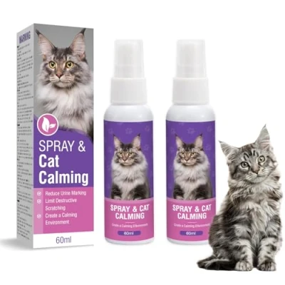 Abbildung von Pet Calming Spray Katzen Beruhigungsmittel 2 Stück Beruhigung Beruhigungsspray FüR Katze Katzenberuhiger Beruhigender Beruhigendes Entspannungs Anti Stress Mittel Anzeichen M