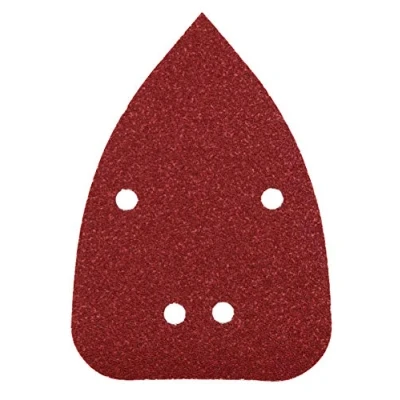 Abbildung von kwb Maus Schleifpapier 96x136 mm aus Edelkorund mit Körnung 80, 120, 240, werkzeugloser Wechsel, Kunstharz Verleimung und verstärkter Papierträger für den Schliff von Holz Metall
