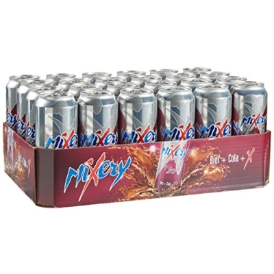Abbildung von Mixery Cola + x Biermischgetränk, 24er Pack, EINWEG (24 500ml)