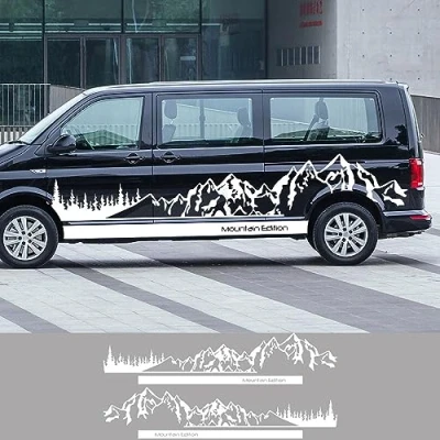 Abbildung von RWRAPS 4 Teile/los Auto Aufkleber Camper Van Wohnmobil DIY Aufkleber, Passend für VW Transporter T4 T5 T6 Multivan Caravelle Zubehör