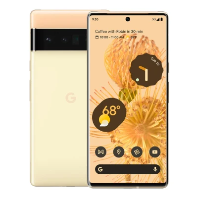Abbildung von Google Pixel 6 Pro Android 5G Smartphone ohne SIM Lock mit 50 Megapixel Kamera und Weitwinkelobjektiv [128 GB] Sorta Sunny