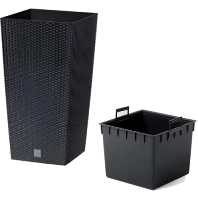 Abbildung von 49 Liter Zeit Pot mit Einsatz 32,5 x 61 cm in Anthrazitfarbe
