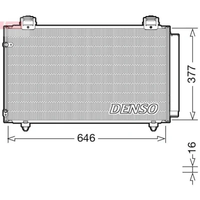 Abbildung von DENSO DCN50043 Klimakondensator mit Trockner R 134a TOYOTA: Corolla IX Schrägheck, Kombi, Limousine