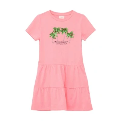 Abbildung von s.Oliver MIT Paillettenapplikation Jerseykleid für Kinder, Größe: 128, Pink