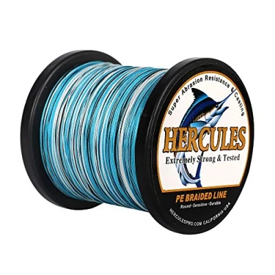 Abbildung von HERCULES Super Cast 100m 2000m 109 2196 Yards Geflochtene Angelschnur 6lb 100lb Test für Salzwasser Süßwasser PE Geflecht Fischdraht Superline 4 Stränge