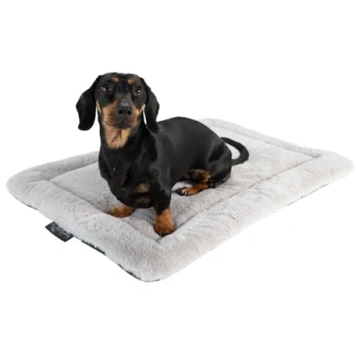Abbildung von MyBestBuddy Hundekissen Komfort grau 60x40 cm S, allergikerfreundlich (100% Polyester), rutschfest 40C waschbar mit flauschigem Stoffbezug Hundematte BZW. Hundebett für kleine Hunde