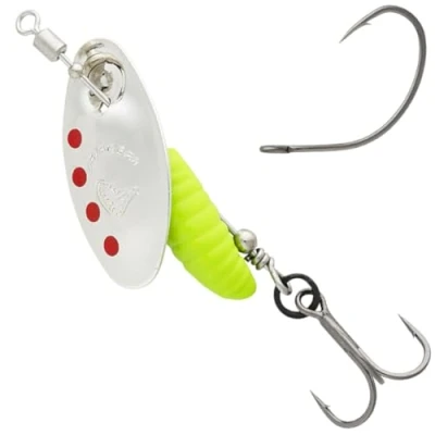 Abbildung von Savage Gear Grub Spinner Silver Red Lime 3.8g