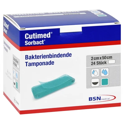 Abbildung von Cutimed Sorbact Tamponaden 2x50 cm 24 St