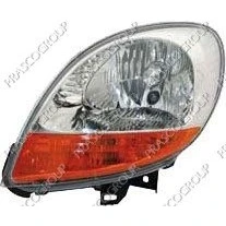 Abbildung von PRASCO RN9174813 Scheinwerfer rechts H4 gelb mit Blinklicht ohne Stellmotor für LWR RENAULT: Kangoo I, I Rapid