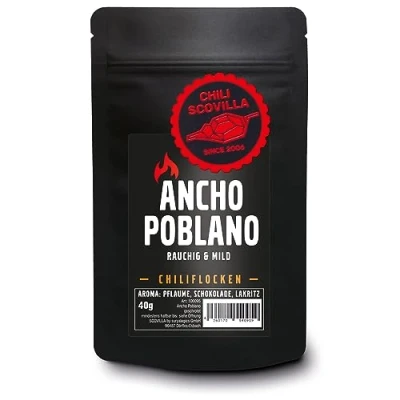 Abbildung von CHILI SCOVILLA Ancho Poblano Flocken im SealPack, 40g
