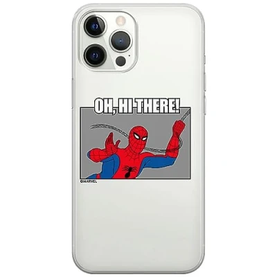 Abbildung von ERT GROUP Handyhülle für iPhone 12/12 PRO Original und offiziell Lizenziertes Marvel Muster Spider Man 032 optimal an die Form des Handy angepasst, teilweise transparent