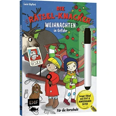 Abbildung von die Rätsel Knacker Weihnachten in Gefahr (Buch mit abwischbarem Stift): Escape für Vorschule