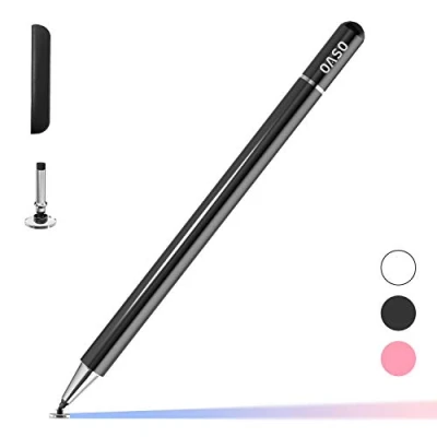 Abbildung von Eingabestifte Kapazitive Disc Spitze Stift und Magnetkappe Kompatibel Mit Allen Touchscreens (Schwarz)