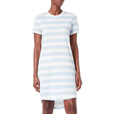 Abbildung von ONLY Women&#039;s ONLMAY S/S Stripe Dress JRS Kleid, Cashmere Blue/Stripes:Cloud Dancer (kia), XS