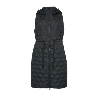 Abbildung von Threadbare Lange Crush Quilted Weste, Damen, Größe: 38, Schwarz