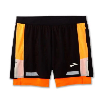 Abbildung von Brooks Jogginghose, Herren, Größe: 52/54, Black ecru fluoro flash