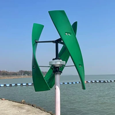 Abbildung von 800W Maglev Windkraftanlage vertikale Windräder 12V 24V 48V Windgenerator 3 Achse Windturbine mit MPPT Regler Heimgebrauch (48V grüne Klingen)