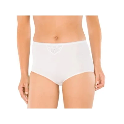 Abbildung von Schiesser Maxislip &quot;&quot;Cotton Essentials&quot;&quot;, mit zarten Stickerei Motiven
