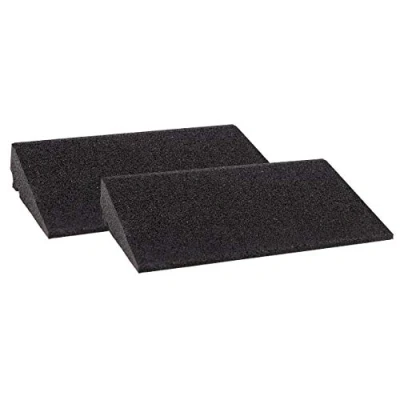 Abbildung von Bordsteinrampe Gummi LxBxH: 400x250x70 mm Set = 2 Stück schwarz (Rampe Gummikeil Rollstuhlrampe Auffahrrampe Auffahrkeil Auffahrhilfe Türschwellenrampe, Autorampe)