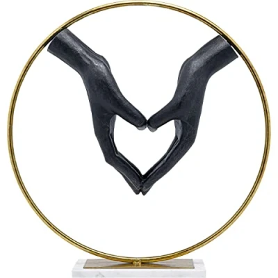 Abbildung von Kare Design Objekt Elements Heart Hand 62cm Deko, Schwarz, 62x60x15cm