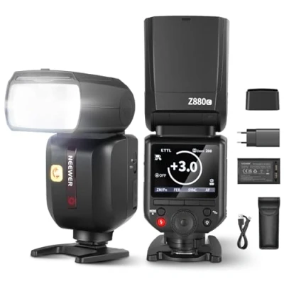Abbildung von NEEWER Z880 C Flash 2,4G 76W TTL Kamera Blitzlicht Speedlite Kompatibel mit Canon, Upgraded UI, Modellierlampe TTL/M Schnellschalter TCM Taste, 1/8000s HSS 7,4V/2600mAh Akku 480 Vollle Leistung Blitze