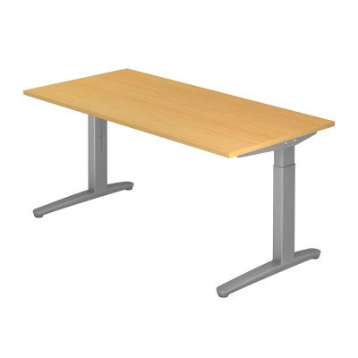 Abbildung von Hammerbacher Schreibtisch XB16 Buche/Silber