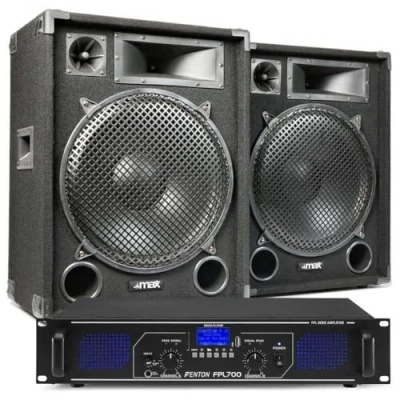 Abbildung von MAX15 DJ Lautsprecher und Bluetooth Verstärker Kombination 2000 W