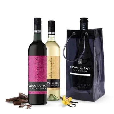 Abbildung von SCAVI &amp; RAY Schokonilla Grande Spar Paket (6x Schokoladenwein Al Cioccolato, 6x Vanillewein Alla Vaniglia, 2x Flaschenkühler)