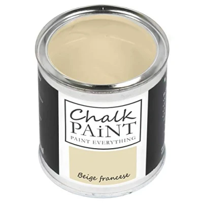 Abbildung von Chalk Paint Everything® Beige Francese Kreidefarbe Wasserbasis für Alle Oberflächen einfach zu verarbeiten ohne schlechten Geruch Extra Matt (250 ml)