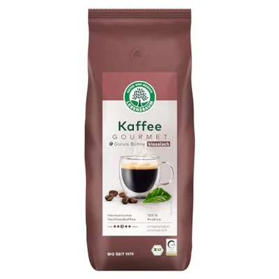 Abbildung von Lebensbaum Gourmet Kaffee, klassisch, ganze Bohne 1000 g 4er Pack