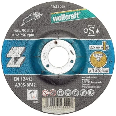 Abbildung von WOLFCRAFT 1622300 Trennscheibe, Winkelschleifer 115, 125, 230mm 2.5, 3.2mm