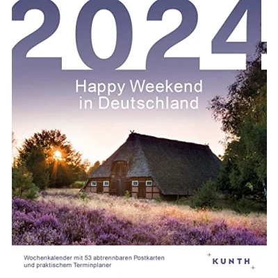 Abbildung von Happy Weekend in Deutschland KUNTH Postkartenkalender 2024: Hochwertiger Tischkalender mit 53 traumhaften Postkarten (auch zum Aufhängen) (KUNTH 52 Wochen)