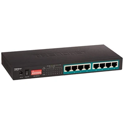Abbildung von TRENDnet 8 Port Gigabit Long Range Poe+ Switch, TPE LG80, 65 W Poe Budget, Ethernet/Netzwerk Verlängert Reichweite bis zu 200 m, 16 Gbps Schaltleistung