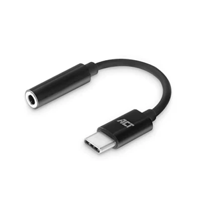 Abbildung von ACT USB Soundkarte, C auf Klinke 3.5mm Buchse, Soundkarte Extern, verbindet Audio und Mikrofon Aux mit PC/Laptop/Smartphone AC7380